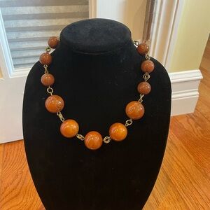 Amber shades of brown beaded Necklace